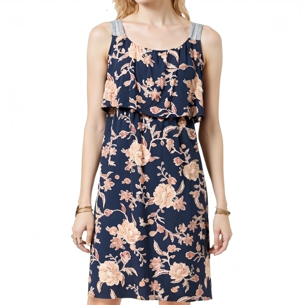 STYLE &CO SIZE M BLUE FLORAL SPRING SUMMER‎ DRESS